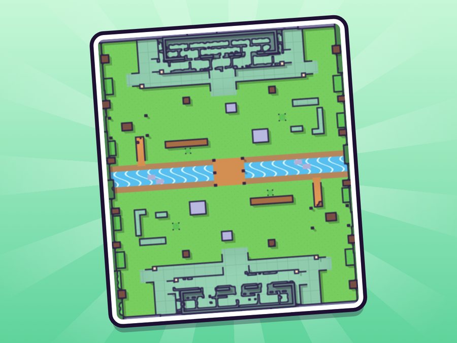 Top-down map of Jellybean Jungle
