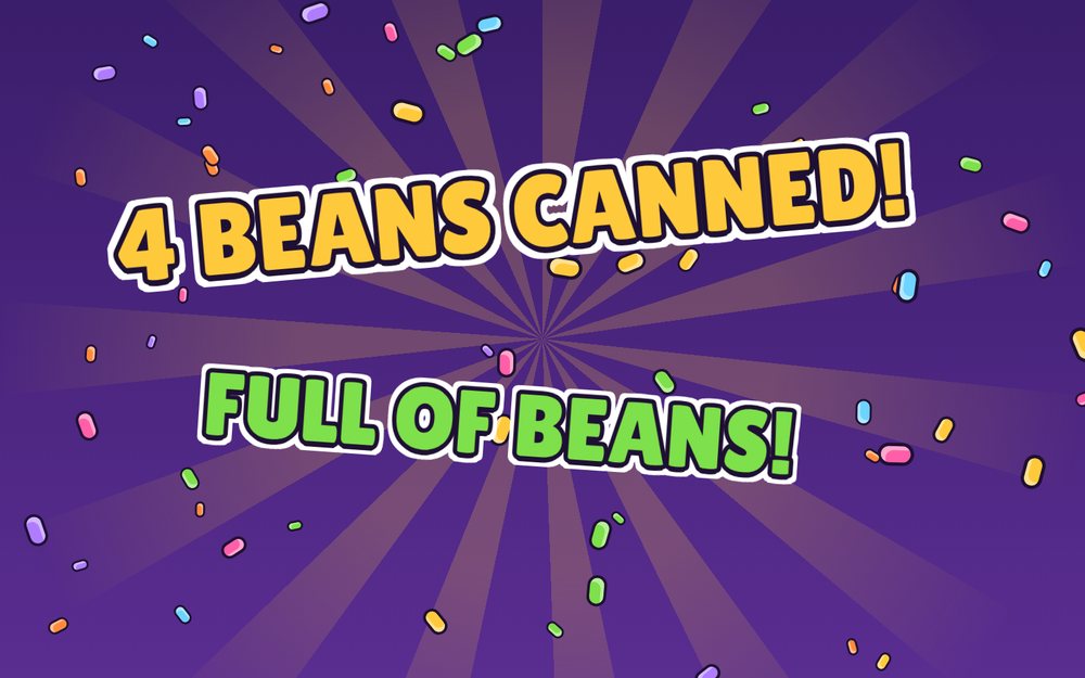 Kill streak stickers reading 4 BEANS CANNED and FULL OF BEANS